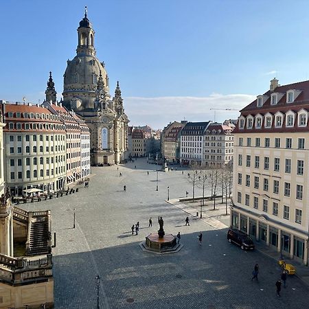 Luxus Suite Mit Einmaligem Blick Auf Die Frauenkirche Dresden Ngoại thất bức ảnh