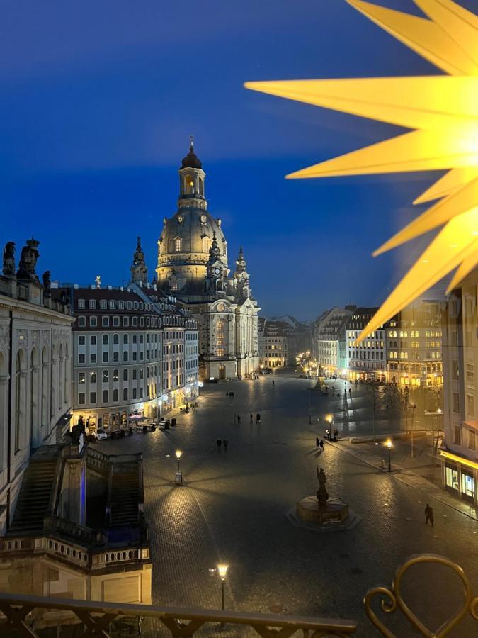 Luxus Suite Mit Einmaligem Blick Auf Die Frauenkirche Dresden Ngoại thất bức ảnh
